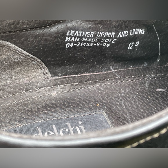 Adelchi Men’s Slip-on Black Leather Oxford Shoes - Picture 6 of 8